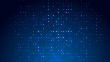 Obraz premium Dot white blue pattern screen led light gradient texture background. Abstract technology big data digital background. 3d rendering.