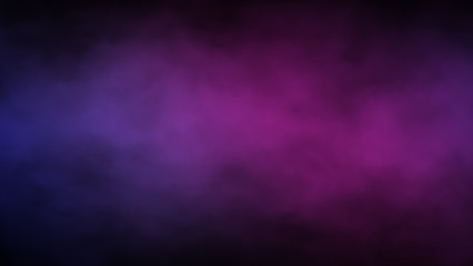 Abstract multicolor fog and smoke on black color background.