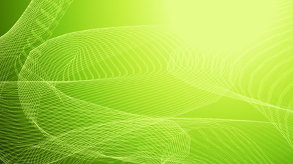 Dot green wave light screen gradient texture background. Abstract technology big data digital background. 3d rendering.