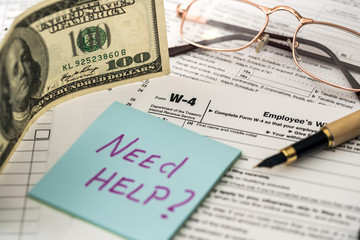 Need help text on sticker with 1040 tax form