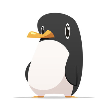 Cartoon penguin vector isolated illustration