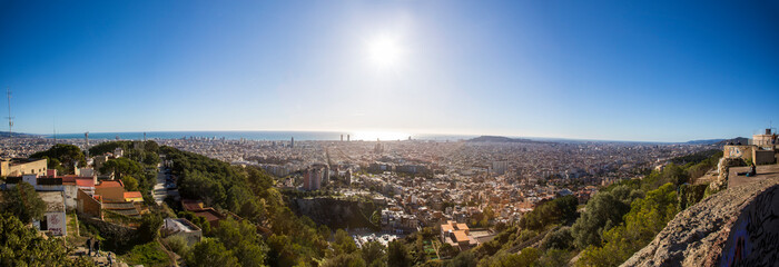 View of Barcelona skyline from Bunker del Carmel