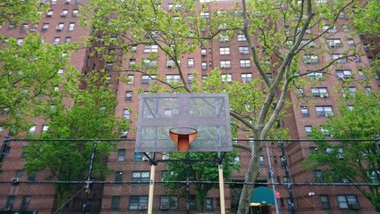 Basketball Court in Two Bridges New York City