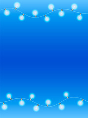 Light bulbs garland on a pink background. Vector illustration for poster or banner