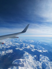 Italian Alps from aircraft