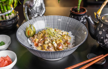 Poke bowl - Traditional Hawai, Japan dish