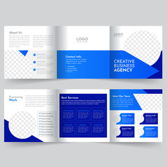 Square Trifold brochure template 