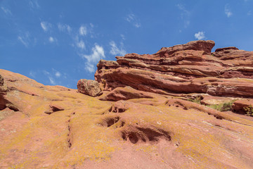 Large rock formations at Red Rocks Park and Ampitheatre