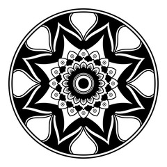 Abstract Mandala for coloring page