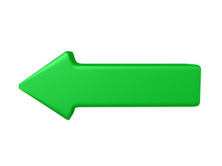 3D Arrow pointing to the left