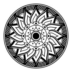 Abstract Mandala for coloring page