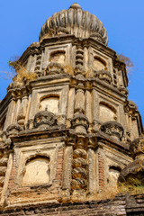 Fototapeta na wymiar The Mahaganpati Temple at Wai, near Pune India. It is situated on the banks of the river Krishna.