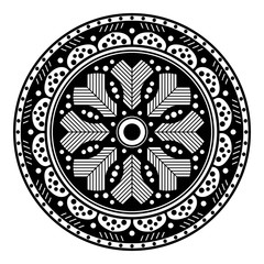 Abstract Mandala for coloring page