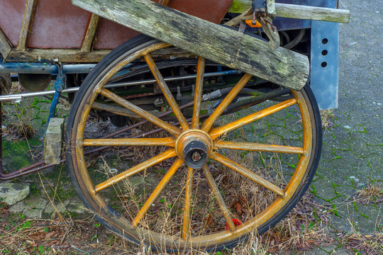 wheel of an old cart