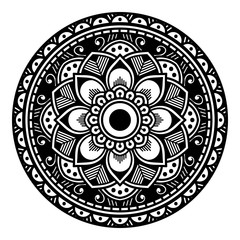 Abstract Mandala for coloring page