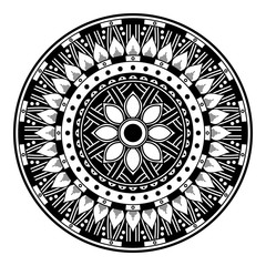 Fototapeta na wymiar Abstract Mandala for coloring page
