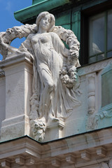 art nouveau statue in vienna (austria) 