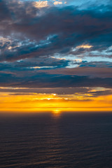 Fototapeta na wymiar Sunset over the North Pacific.