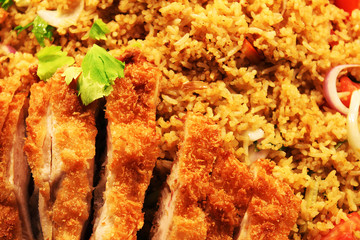 Fried rice and fried chicken