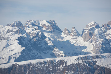 Fototapeta na wymiar Snowy Brenta Dolomites - Alps