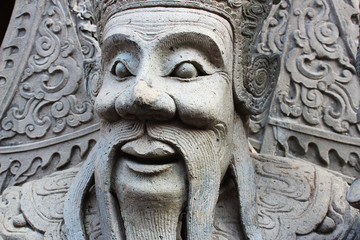 Fototapeta na wymiar Chinese giant statue in Thai temple