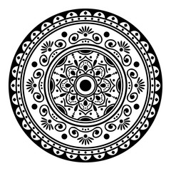 Mandala decorative round ornament. Can be used for greeting card, phone case print, etc. Hand drawn background