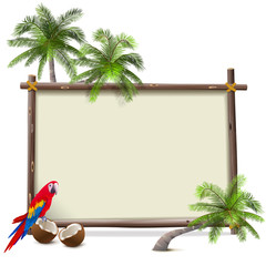 Vector Tropical Resort Frame