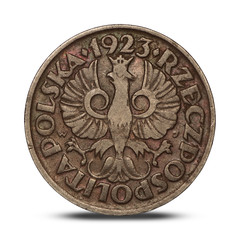 Polish interwar coin ten groszy from 1923