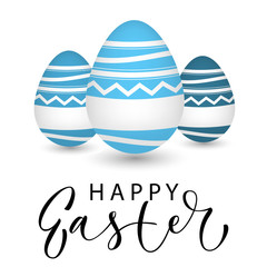 Happy Easter - banner with calligraphic sign.