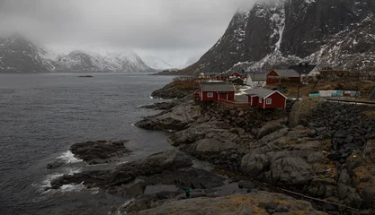 Fototapeten Polarkreis Lofoten islands traditional landscape of Norwegian nature.  © Unique Vision