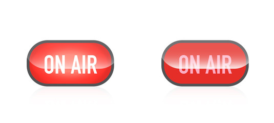 on air realistic sign. Vector sign