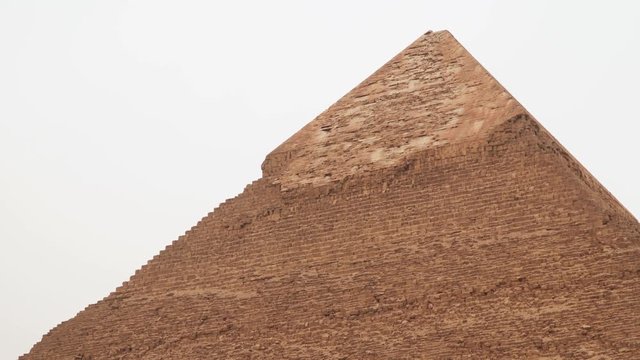 Top of the Chephren Pyramid at Giza Egypt
