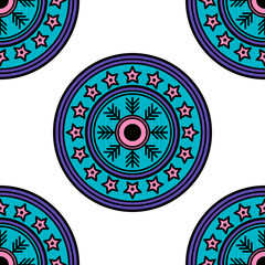 Mandala seamless pattern. Islam, Arabic, Pakistan, Moroccan, Turkish, Indian, Spain motifs