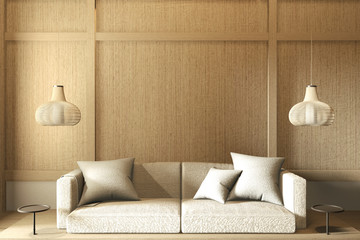 Fototapeta na wymiar interior mock up Chinese style Room interior. 3D rendering