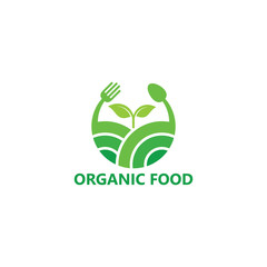 Organic Food Logo Template Design