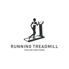 Running Treadmill Trendy Flat Running Gym And Fitness Collection Healthy Body Equipment Exercise Silhoutte