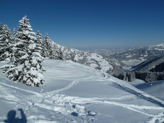 Fototapeta na wymiar Schnee im Gebirge