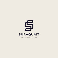 letter S monogram logo with a unique design