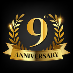 9th golden anniversary logo,