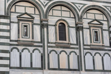 Obraz premium Facade of the Florence Cathedral with Giotto's bell tower