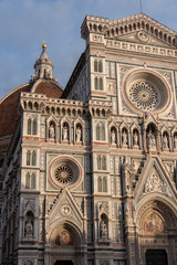 Fototapeta premium Facade of the Florence Cathedral with Giotto's bell tower