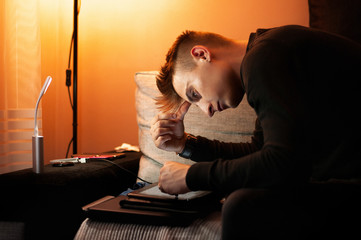 Fototapeta premium Graphic Designer working with interactive pen display, digital Drawing tablet and Pen on a computer.