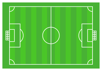 Soccer basic ground plan. vector illustration