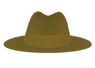 Brown  hat band. vector illustration