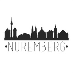 Obraz premium Nuremberg Germany. City Skyline. Silhouette City. Design Vector. Famous Monuments.