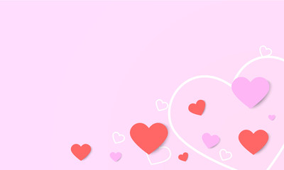Fototapeta na wymiar vector love and valentine day background with heart icon.
