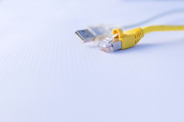 network cable isolated on white background