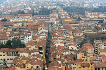 Fototapeta premium Panoramic view from the top of the city of Florence Tuscany