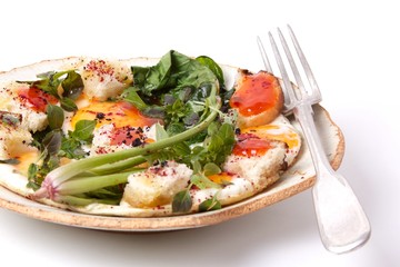  omelette and vegetables green veggie dish