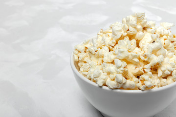 Popcorn on colored backgrounds